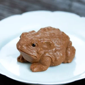 handcrafted yixing zisha golden toad tea pet side view
