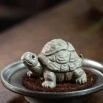 handcrafted yixing zisha turtle tea pet front view